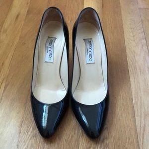 Jimmy Choo Black Patent Leather Pumps 39.5